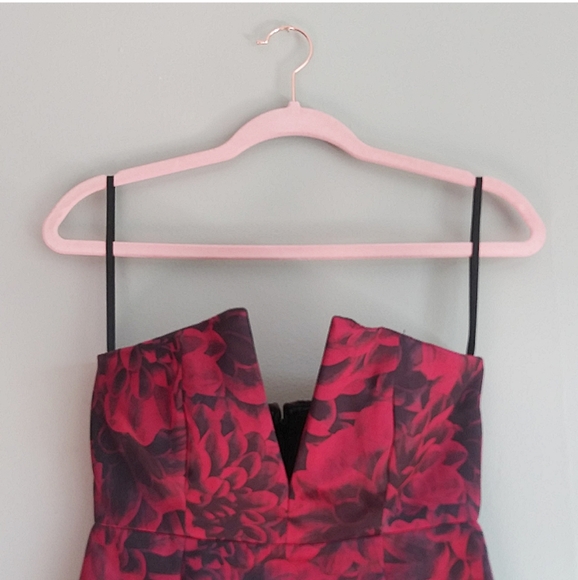 NWT Revolve NBD Floral Strapless Slit Dress - Picture 4 of 8